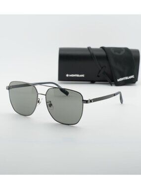 Montblanc MB0184SK 002 Square Sunglasses - Grey